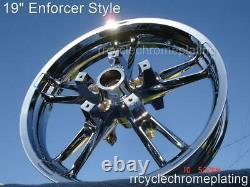 08-20 Harley Chrome 19 Front Enforcer Wheel With 2 Rotors Touring Outright Sale