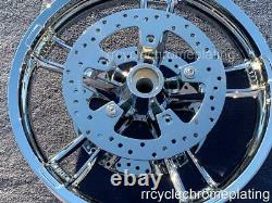 08-20 Harley Chrome 19 Front Enforcer Wheel With 2 Rotors Touring Outright Sale