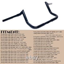 1-1/4 Black 10 Bagger Handlebars For Harley Touring and Bagger 1996-UP