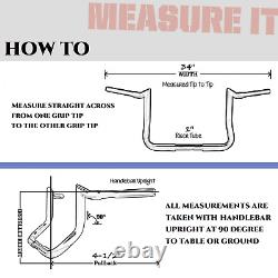 1-1/4 Black 10 Bagger Handlebars For Harley Touring and Bagger 1996-UP