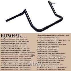 1-1/4 Black 12 Bagger Handlebars For Harley Touring and Bagger 1996-2021