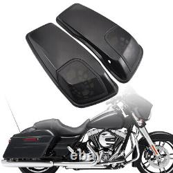 1 Pair ABS Plastic Saddlebag Speaker Cutout Lid with Grills For Touring 2014-2019