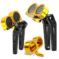 10.0 Gold Black Handlebar Risers Fits for Harley 15-23 Touring Road Glide ST
