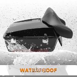 10.7 Chopped Pack Luggage Trunk with Rack For Harley Davidson Touring 1997-2013