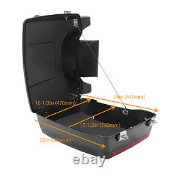 10.7 Chopped Pack Luggage Trunk with Rack For Harley Davidson Touring 1997-2013