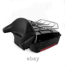 10.7 Chopped Pack Luggage Trunk with Rack For Harley Davidson Touring 1997-2013