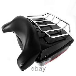 10.7 Chopped Pack Luggage Trunk with Rack For Harley Davidson Touring 1997-2013