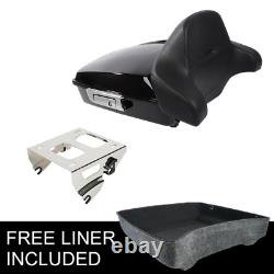 10.7 Chopped Trunk Backrest Solo Rack Fit For Harley Tour Pak Touring 14-24 19