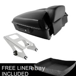 10.7 Chopped Trunk Latch Pad 2 Up Mount Fit For Harley Tour Pak Road King 14-22