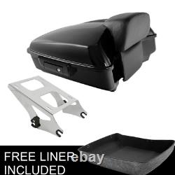 10.7 Chopped Trunk Latch Pad 2 Up Mount Fit For Harley Tour Pak Touring 14-23