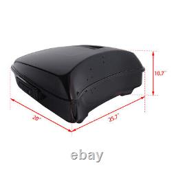 10.7 Chopped Trunk Latch Pad 2 Up Mount Fit For Harley Tour Pak Touring 14-23