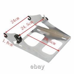 10.7 Chopped Trunk Latch Pad 2 Up Mount Fit For Harley Tour Pak Touring 14-23