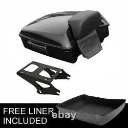 10.7 Chopped Trunk Latch Pad Mount Rack Fit For Harley Tour Pak Touring 14-23