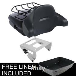 10.7 Chopped Trunk Pad Solo Mount Fit For Harley Tour Pak Road Glide King 14-23