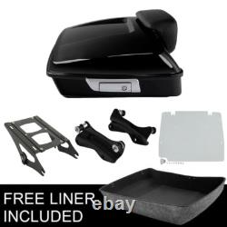 10.7 Chopped Trunk Plate Pad Rack Docking Fit For Harley Touring 2014-2025