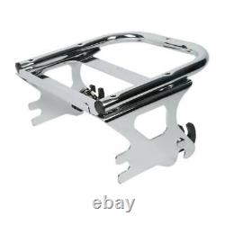 10.7'' Chopped Trunk Two Up Mount Rack Fit For Harley Tour Pak Touring 1997-2008