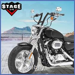 12 14 Sharp Handlebar Evil T Bars For Harley Softail Sportster Dyna Touring