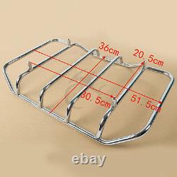 13.7 King Pack Trunk Backrest Rack Mount Fit For Harley Tour Pak Touring 14-21