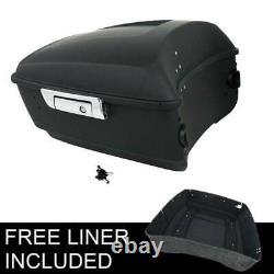 13.7'' Matte Black King Trunk Fit For Harley Tour Pak Touring Street Glide 14-22