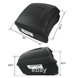 13.7'' Matte Black King Trunk Fit For Harley Tour Pak Touring Street Glide 14-22