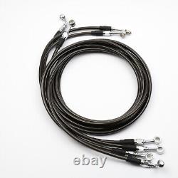 14-16 Handlebar Clutch Cable Brake Line ABS Extension Kit For Harley Touring