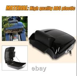 14-26 Harley Touring Glide Razor Trunk with Slim Backrest Mount Rack Withkey