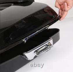 14-26 Harley Touring Glide Razor Trunk with Slim Backrest Mount Rack Withkey