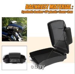 14-26 Harley Touring Glide Razor Trunk with Slim Backrest Mount Rack Withkey