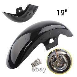 19 Wheel Wrap Vivid Black Front Fender For Harley Touring Road Glide 2014-2024