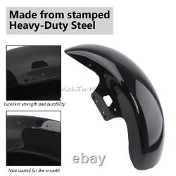 19 Wheel Wrap Vivid Black Front Fender For Harley Touring Road Glide 2014-2024