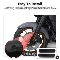 19 Wheel Wrap Vivid Black Front Fender For Harley Touring Road Glide 2014-2024