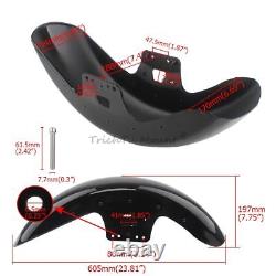 19 Wheel Wrap Vivid Black Front Fender For Harley Touring Road Glide 2014-2024