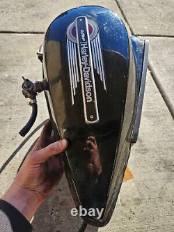 1980 Harley Davidson Tour Glide Flt Black Fuel Tank Gas Canister Petrol