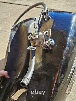 1980 Harley Davidson Tour Glide Flt Black Fuel Tank Gas Canister Petrol
