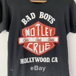 1987 Motley Crue Girls Vintage Tour Band Rock Shirt 80s 1980s Harley Ozzy Ratt