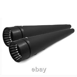 1995-2016 Black Slip On 4.5 Mufflers Exhaust Pipe Megaphone For Harley Touring