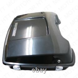 1997-2008 Black Unpainted For Harley Touring Tour Pak Pack Trunk with Lock Motor