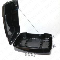 1997-2008 Black Unpainted For Harley Touring Tour Pak Pack Trunk with Lock Motor