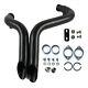 2 Exhaust Pipes For Harley M8 Engine 2017-up Touring Softail With Flange Black