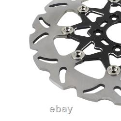 2 PCS 11.8 Black Floating Front Brake Rotors for Harley Softail Dyna XL Touring