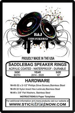 2014-2022 10 Saddle Bag Speaker Ring Adapters Harley Touring saddlebags