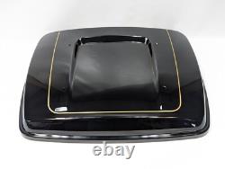2014-2023 Harley-Davidson Tour Pak Lid Vivid Black with Gold Pinstripe FLHTK FLT