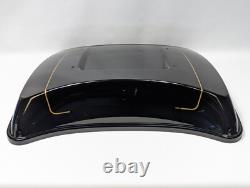 2014-2023 Harley-Davidson Tour Pak Lid Vivid Black with Gold Pinstripe FLHTK FLT