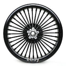 21 3.5'' Golss Black Front Wheel Dual Disc Fat Spoke for Harley Touring Softail