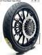 21 Gloss Black Talon Harley Front Wheel Shinko Tire Black Rotor 08-23 Touring