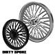 21 Inch Dirty Spoke Dual Disc Set Up Motorcycle Wheels Harley Bagger Touring