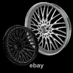 21 Inch Dirty Spoke Dual Disc Set up Motorcycle Wheels Harley Bagger Touring