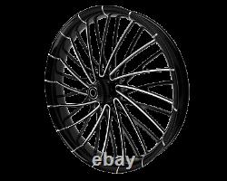 21 Inch Dirty Spoke Dual Disc Set up Motorcycle Wheels Harley Bagger Touring