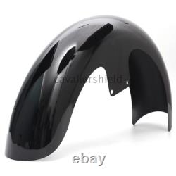21 Wrap Black Front Fender For Harley Touring Electra Street Glide King Baggers