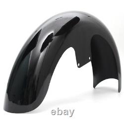 21 Wrap Gloss Black Front Fender For Harley Touring Electra Road Glide Baggers